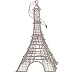 Eiffel Tower Wire Christmas Ornament Silver Midwest