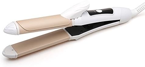 Jingding Multi-function Professional Hair Straightener Comb 2-in-1 Ceramic Hair Curling Iron &amp; Hair Straighteners &amp;Hair Curlers, New Hair Styling Tools Hair Culer Flat Iron (White)