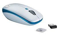 Logitech V550 Nano Cordless Laser Mouse for Notebooks (Silver/Blue)