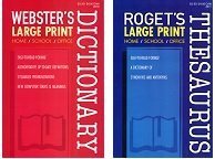 Large Print Word Puzzle Reference Set Includes Webster's Large Print Dictionary & Roget's Large Print Thesaurus by Kappa