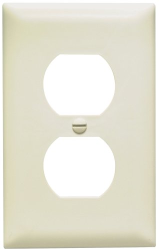 Pass & Seymour TP8LACP TradeMaster One-Gang One-Duplex Outlet Wall Plate, Light Almond, 10-Pack