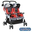 Peg Perego Ultimate Lightweight Side-by-SideStroller- Grey/Ruby