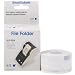 260-labels 9/16 X 3-7/16 Slp-flw 2rolls White File Folder
