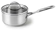 Calphalon Simply Calphalon Stainless-Steel 1-Quart Saucepan with Glass Lid