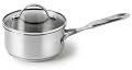 Calphalon Simply Calphalon Stainless-Steel 1-Quart Saucepan with Glass Lid