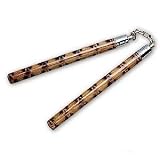 12 in. Round Burned Rattan Speedchuck Nunchaku.