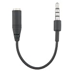 Headphone Adapter for Apple iPhone Recessed Jack, 3.5mm Male Female Extension Plug - Black