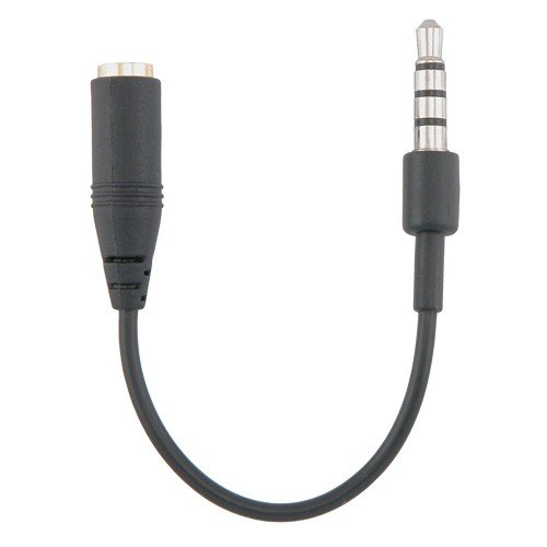 Electronics: Headphone Adapter for Apple iPhone Recessed Jack, 3.5mm Male Female Extension Plug   Black