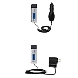 Essential Kit for the Dell DJ Ditty - includes Car and Wall Charger with Rapid Charge Technology - Gomadic Brand w/ TipExchange Technology