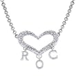 Rocawear Austrian Crystal Silver Roc Heart Necklace