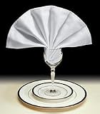 White 62 x 62 Caress Tablecloths - 5 dozen pack.