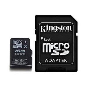 Professional Kingston MicroSDHC 16GB (16 Gigabyte) Card for T-Mobile G1 Touch Phone with custom formatting and Standard SD Adapter. (SDHC Class 2 Certified)