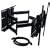 VideoSecu MW370B Plasma LCD TV Articulating Swivel Dual Arm Wall Mount for most 37"-63" VESA LCD Plasma Display 26 inch Extension free 7ft HDMI cable