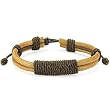 Brown Leather Bracelet with Long Shocker Tie Knots - Length 190 mm~250 mm - 11mm Width