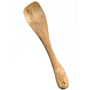 Designs By Baerreis Wooden Stir Fry Spatula, Hand Carved Natural Ambrosia Beetle Maple Wood, Right... by