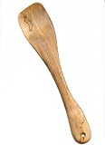 Designs By Baerreis Wooden Stir Fry Spatula, Hand Carved Natural Ambrosia Beetle Maple Wood, Right Hand, USA Artisan Made