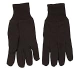 ACE TRADING -GLVS CN 5001-L ACE JERSEY GLOVES BROWN 9 OZ PACK OF 12