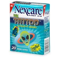 Nexcare Tattoo Waterproof Bandage, Wild Collection, Assorted Sizes 20 ct - 6 pk or 120 ct