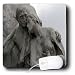 Mirmak street sculpture - baby loves milk - Mouse Pads