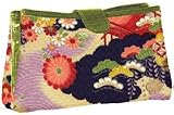 Cris Notti Green Kimono Double Cosmetic Clutch