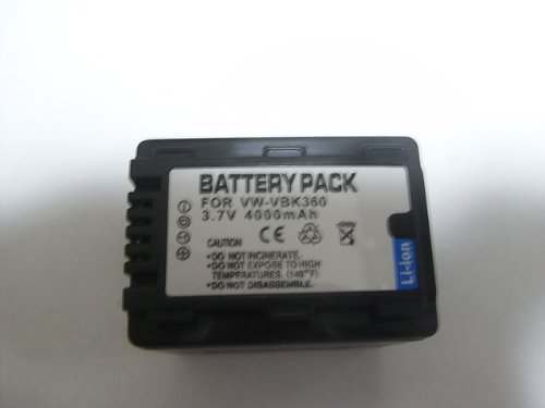 最新版＝Panasonic.残量表示可能.VW-VBK360-K.互換バッテリー.HDC-TM70/HDC-TM60/HDC-HS60/【4000mAh】HDC-TM35/HDC-TM90/HDC-TM95/HDC-TM85/HDC-TM45/HDC-TM25/HC-V700M/HC-V600M/HC-V300M/HC-V100M