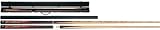 Snooker Cue or Pool Cue 3 Piece Ash with Wenge Decal on Sonokeling Hardwood Butt and Black Attache Case