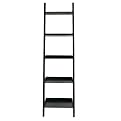 5-Tier Leaning Wall Shelf - Black