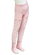 Girls Fashion Tights - Girls Leggings Pink w/ Red Hearts Design - (Size XL - Ages 11-14 Years)