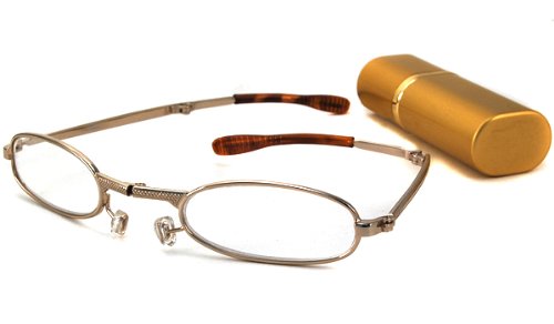 Click here to buy Able Vision FOLDING Readers Reading Glasses - Folding Thinline Gold by Able Vision.