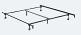 Deluxe Lev-R-Lock Queen/Cal King/East King Adjustable Bed Frame with 6 Legs and 2" Wide Rollers By Hollywood Bed Frame