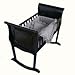 Black Gingham Cradle Bedding-Size 18x36