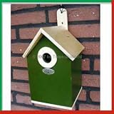 Vogelhaus Nistkasten Kohlmeise Landhaus gruen