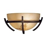 Minka Lavery Calavera 680-14 Small Glass 1 Light 100 watt (6"H x 12"W) Sconce Lighting in Nutmeg
