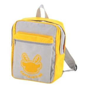 【クリックで詳細表示】キャプテンスタッグ(CAPTAIN STAG) Jr.リュック グレー/イエロー M-6288： スポーツ＆アウトドア