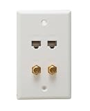 Quest Tech Multimedia Wallplates/dual C5 Rated 8p8c and Dual F-81