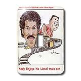 Londons Times Funny Panel Hollywood Cartoons - Lionel Ritchie Train Set - Light Switch Covers - single toggle switch