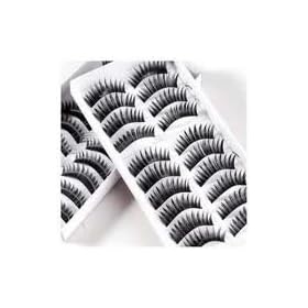 BOO008 - 10 Pair Black Long HANDMADE Voluminous False Eyelash Eye lashes by Boolavard