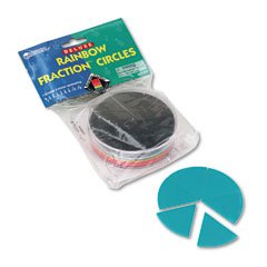Learning Resources - Rainbow Fraction Deluxe Circles, Math Manipulatives, For Grades 1 and Up