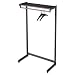 Quartet 20213 - 36 Wide Single-Side Garment Rack w/Shelf, Powder Coated Textured Steel, Black-QRT20213