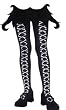 Kids Cross-Bone Laced Pantyhose