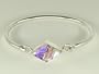 Sterling Silver Dicroic Glass Cuff Bracelet