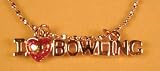 I Heart Bowling Lettered Necklace