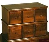 CD / DVD 150 Apothecary Style Stackable Storage Cabinet in Walnut Finish