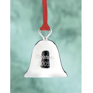 Reed and Barton Engraved Christmas Ornament 3″ Annual Bell * 2005 *