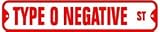 TYPE O NEGATIVE STREET music street sign