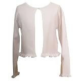 RARE EDITIONS Baby Toddler Kids Clothes WHITE SHRUG Top Girls 12M-6X