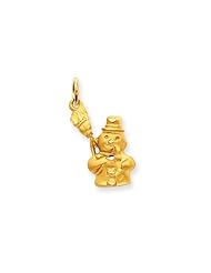 14 Karat Gold Snowman Charm