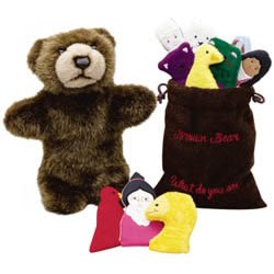 Childrens Toyshop  Toys : Brown Bear Puppet Set