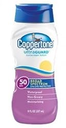 Coppertone Sunscreen Lotion with Avobenzone, 50 SPF, 8 fl oz (237 ml)