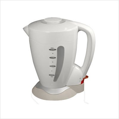 Kalorik JK-20461 1100-Watt Silver Line 2-Quart Cordless Electric Tea Kettle